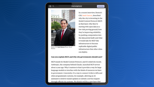   Building an “Agentic Middleware” for the City Government: Boston’s Experiment with Model Context Protocol 
